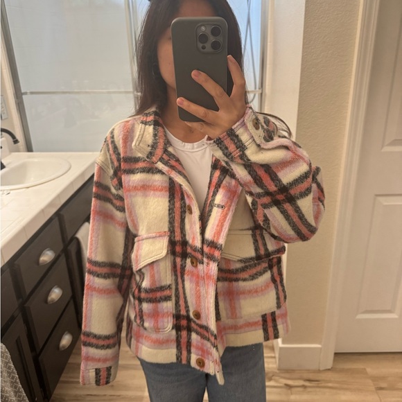 Bagatelle Pink and Black Teddy Jacket Cozy Chic Style - Picture 1 of 4